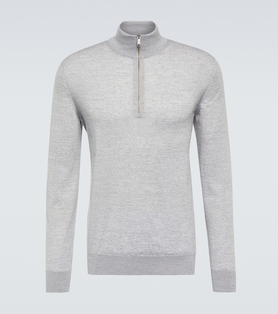 Шерстяной свитер с застежкой-молнией на половину длины Zegna, серый меланж
Шерстяной свитер с застежкой-молнией на половину длины Zegna, серый меланж