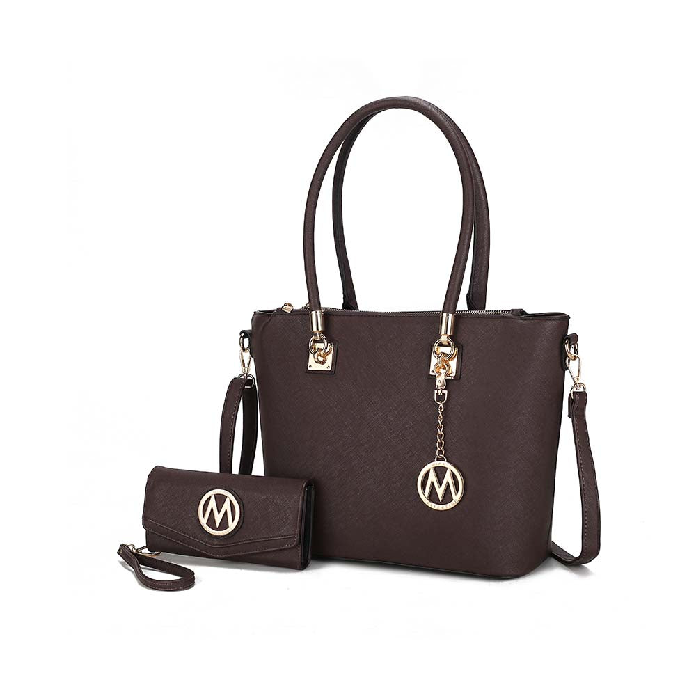 Женская сумка-тоут Vanessa с кошельком на запястье, набор из цельной веганской кожи и сумочки от Mia K MKF Collection By Mia K., цвет coffee, Коричневый, Женская сумка-тоут Vanessa с кошельком на запястье, набор из цельной веганской кожи и сумочки от Mia
Женская сумка-тоут Vanessa с кошельком на запястье, набор из цельной веганской кожи и сумочки от Mia K MKF Collection By Mia K., цвет coffee, Коричневый, Женская сумка-тоут Vanessa с кошельком на запястье, набор из цельной веганской кожи и сумочки от Mia