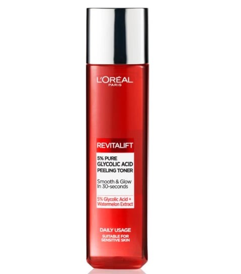 Пилинг с 5% чистой гликолевой кислотой, отшелушивающий тоник, 180 мл L'Oreal Paris, Revitalift, L'oréal Paris
Пилинг с 5% чистой гликолевой кислотой, отшелушивающий тоник, 180 мл L'Oreal Paris, Revitalift, L'oréal Paris