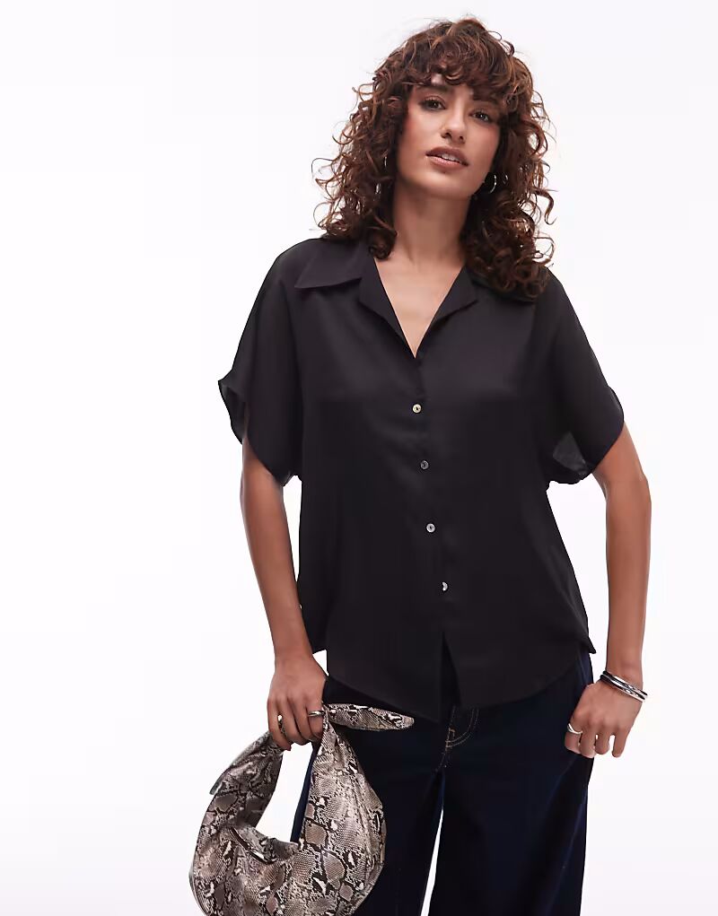 Атласная рубашка без рукавов Mango черного цвета
Атласная рубашка без рукавов Mango черного цвета