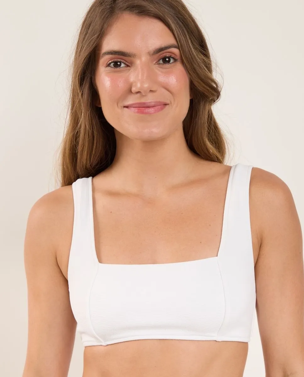 Однотонный спортивный бикини-топ с подкладкой Río de Sol, белый
Однотонный спортивный бикини-топ с подкладкой Río de Sol, белый