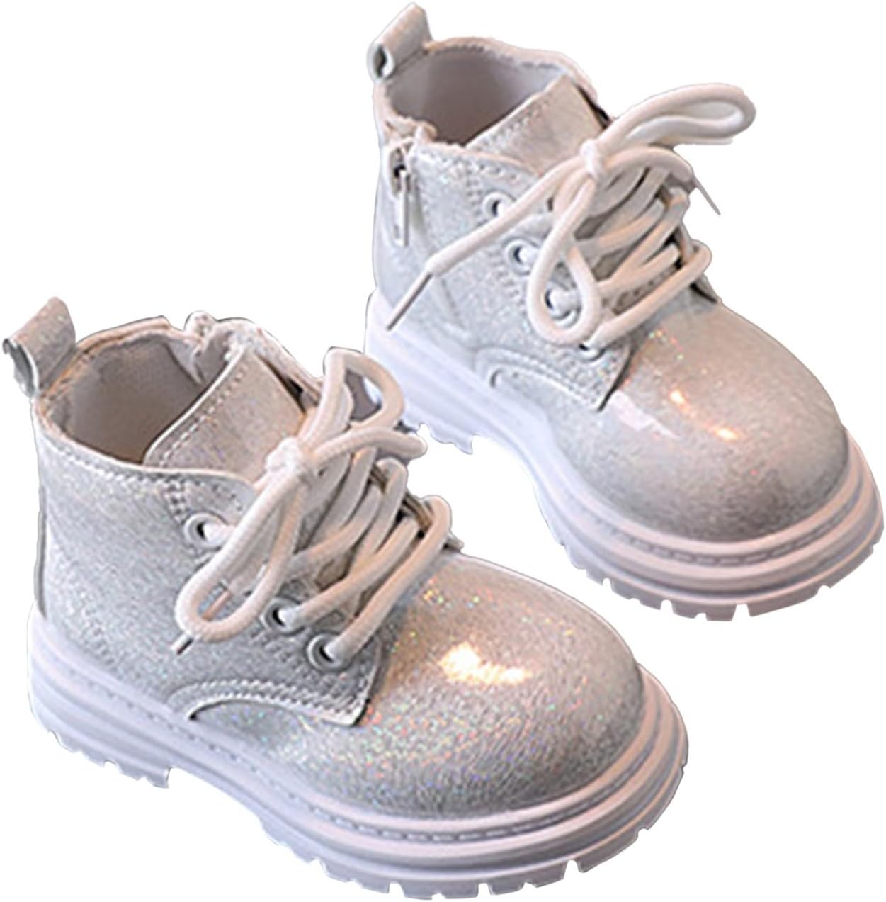 Детские ботинки IWIHMIV для девочек с блестками, с боковой молнией, короткие ездовые ботинки, удобная мягкая подошва, праздничные ботильоны для малышей, White
Детские ботинки IWIHMIV для девочек с блестками, с боковой молнией, короткие ездовые ботинки, удобная мягкая подошва, праздничные ботильоны для малышей, White