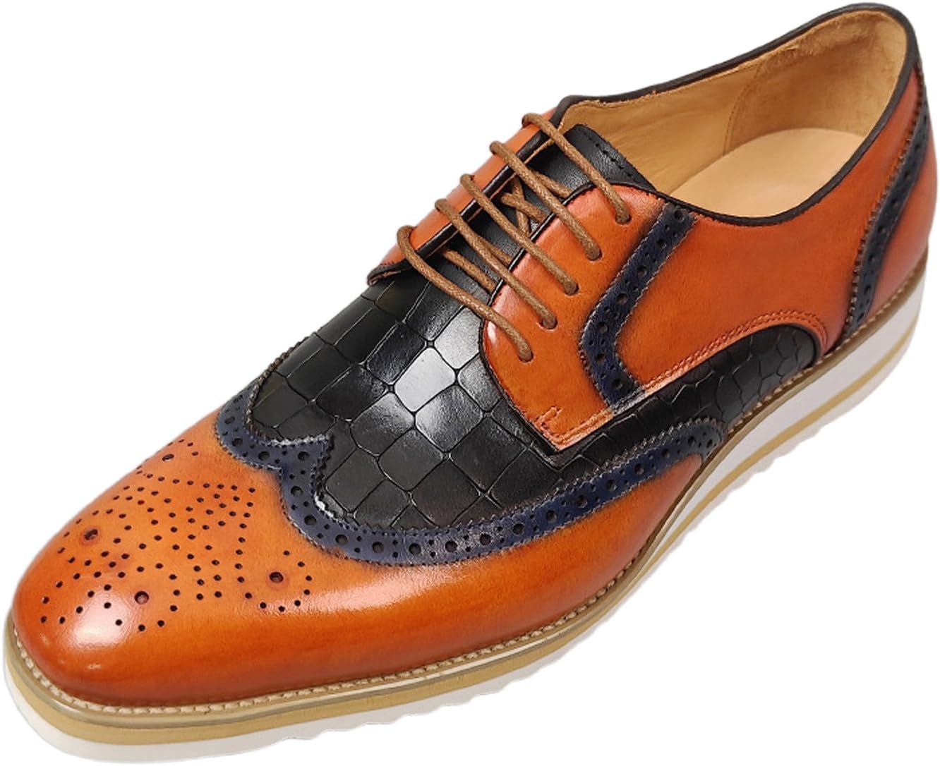 Мужские деловые туфли Santimon из натуральной кожи с крылышками и оксфордской шнуровкой - элегантная обувь для бизнеса и костюмов с ультракомфортной стелькой, идеальна для свадеб и офиса, оранжевый
Мужские деловые туфли Santimon из натуральной кожи с крылышками и оксфордской шнуровкой - элегантная обувь для бизнеса и костюмов с ультракомфортной стелькой, идеальна для свадеб и офиса, оранжевый