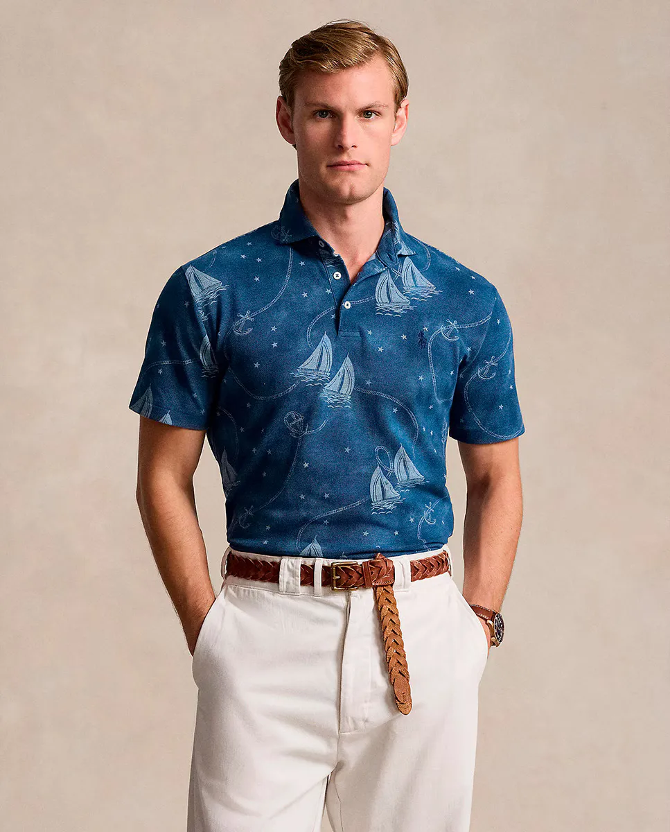Мужская рубашка-поло стандартного кроя из хлопкового пике Polo Ralph Lauren, синий
Мужская рубашка-поло стандартного кроя из хлопкового пике Polo Ralph Lauren, синий