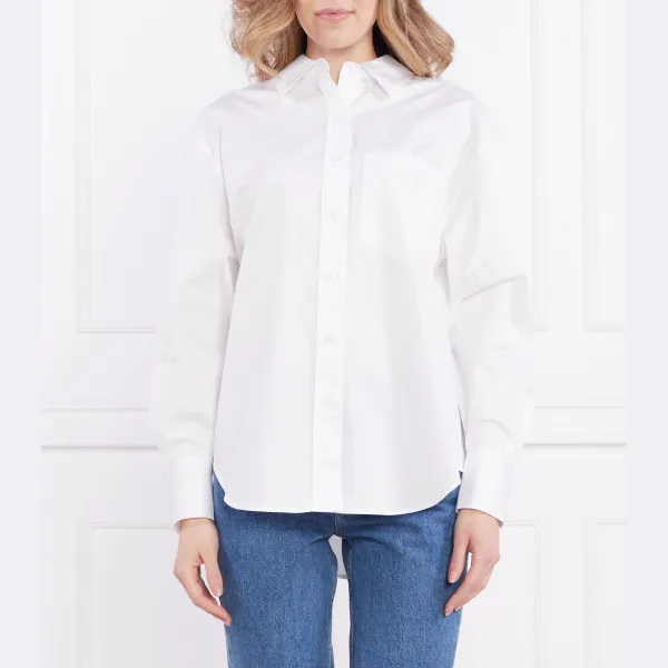 Хлопковая рубашка свободного кроя Calvin Klein, белый
Хлопковая рубашка свободного кроя Calvin Klein, белый