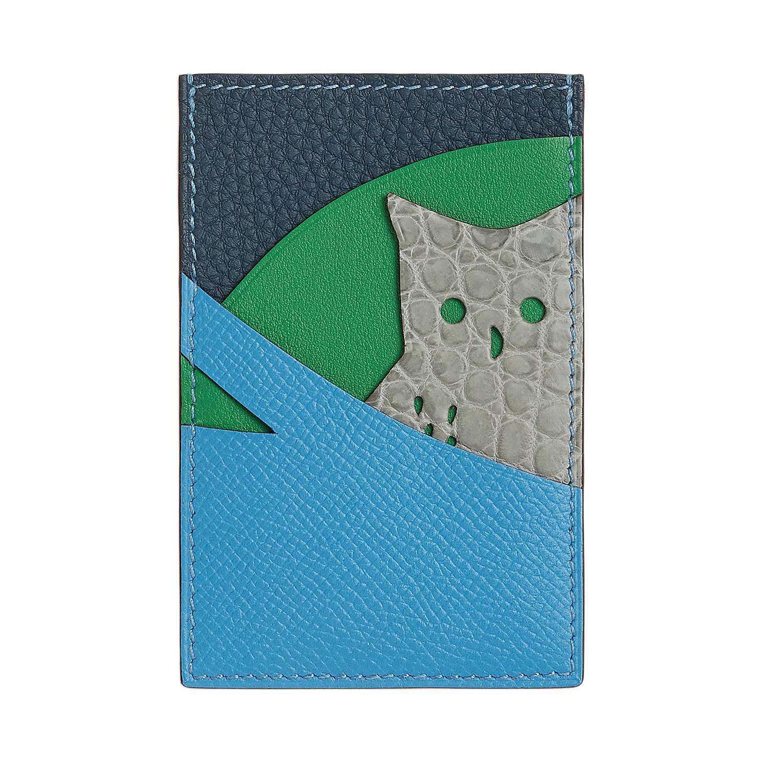 HERMES Кожаный картхолдер унисекс синий 
HERMES Кожаный картхолдер унисекс синий