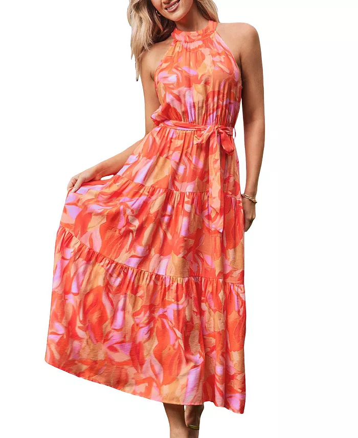 Женское пляжное платье макси с цветочным принтом Sunset Whirl Cupshe, оранжевый
Женское пляжное платье макси с цветочным принтом Sunset Whirl Cupshe, оранжевый