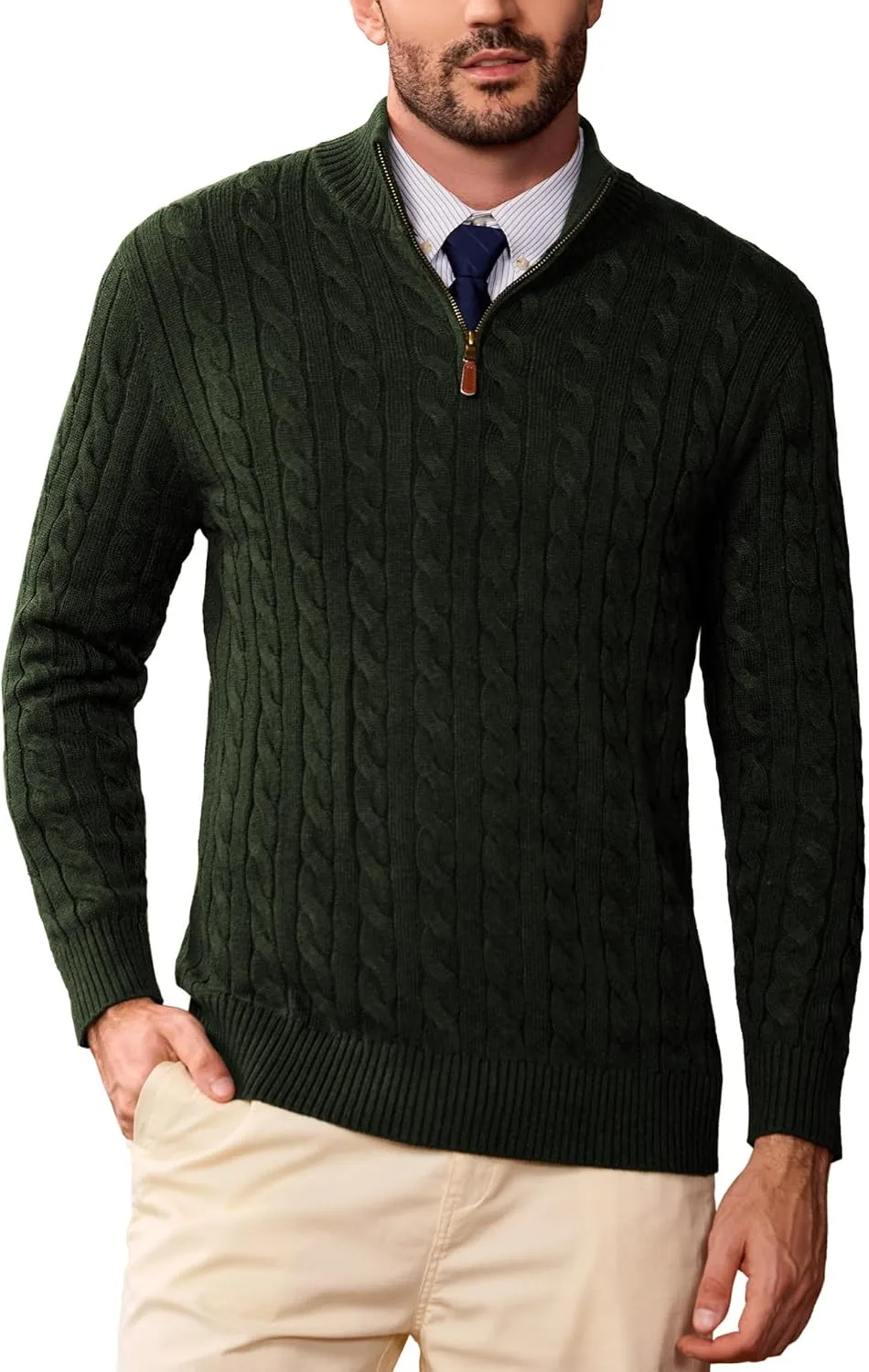 Мужской свитер Kallspin с воротником-стойкой, кабельной вязкой, из шерстяной смеси
Мужской свитер Kallspin с воротником-стойкой, кабельной вязкой, из шерстяной смеси