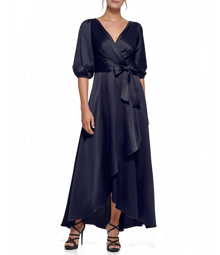Платье DKNY с объемными рукавами 3/4 и V-образным вырезом с искусственным запахом, синий
Платье DKNY с объемными рукавами 3/4 и V-образным вырезом с искусственным запахом, синий