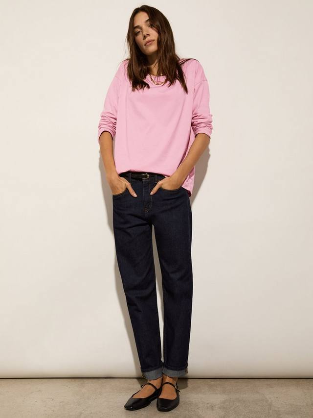 Джинсы бойфренда из органического хлопка с богатой эластичностью Baukjen, темно-синий 
Джинсы бойфренда из органического хлопка с богатой эластичностью Baukjen, темно-синий