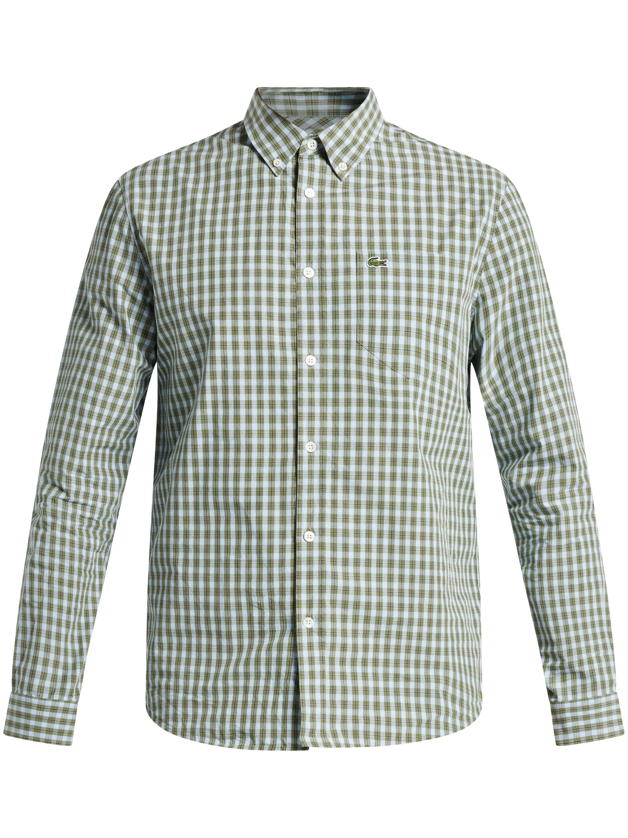 Поплиновая рубашка в клетку Lacoste, зеленый
Поплиновая рубашка в клетку Lacoste, зеленый