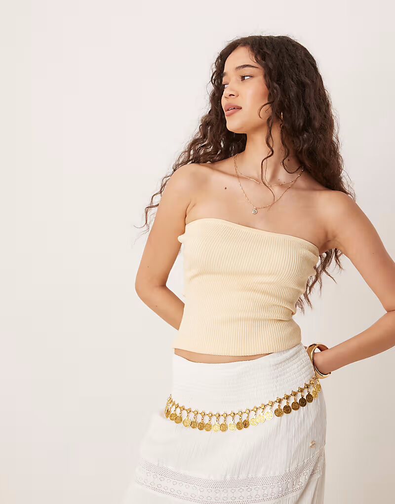 Топ-бандо Pimkie в рубчик, желтого цвета
Топ-бандо Pimkie в рубчик, желтого цвета