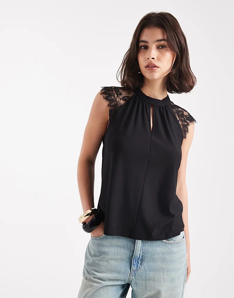 Кружевной топ без рукавов Vero Moda черного цвета
Кружевной топ без рукавов Vero Moda черного цвета