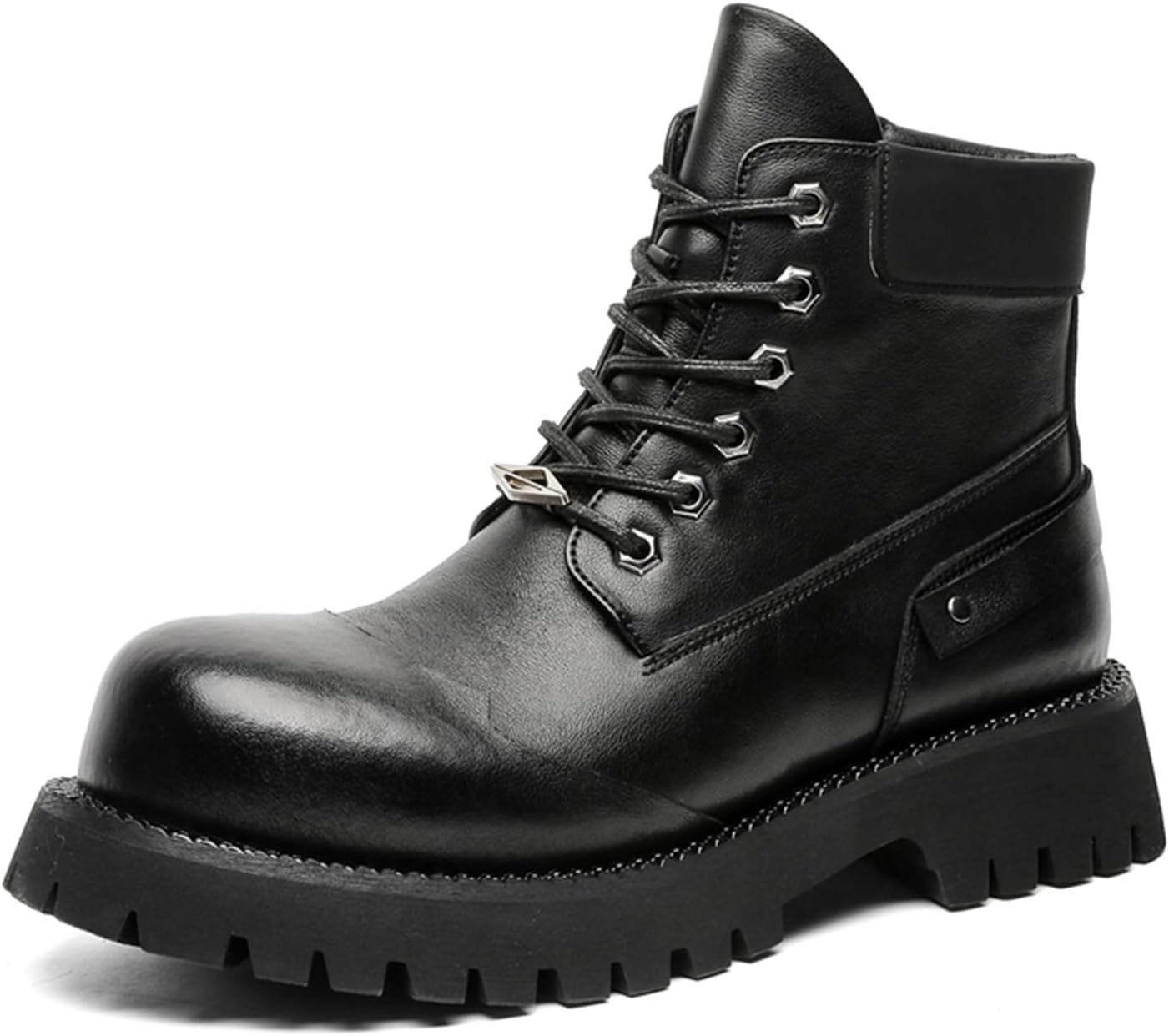 Мужские осенне-зимние модные ботинки Мужские байкерские ботинки с шнуровкой и боковой молнией, ботинки на голенище для мотоцикла Generic, черный
Мужские осенне-зимние модные ботинки Мужские байкерские ботинки с шнуровкой и боковой молнией, ботинки на голенище для мотоцикла Generic, черный