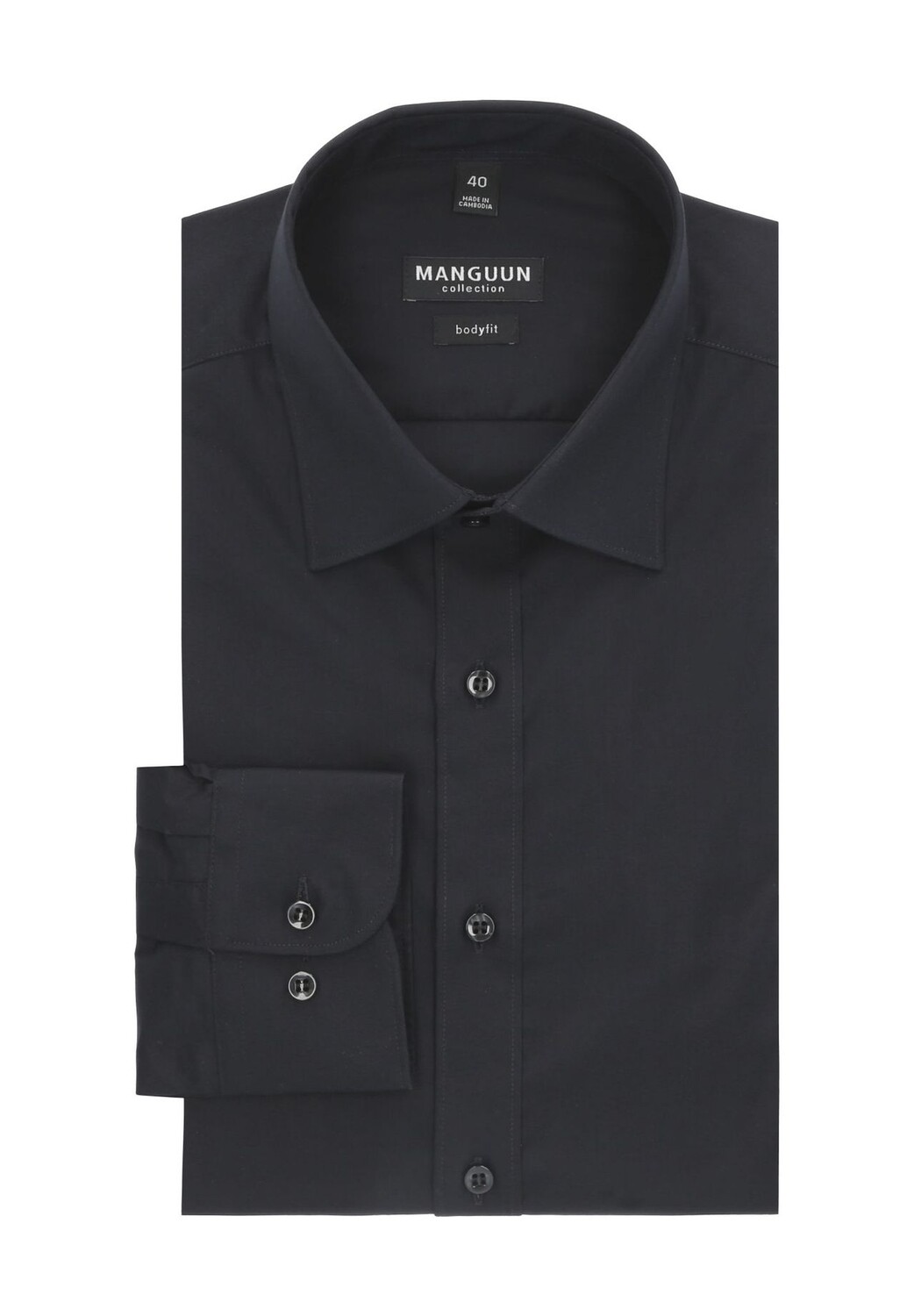 Рубашка деловая, облегающая, воротник Кент, мужская Manguun Collection, черный
Рубашка деловая, облегающая, воротник Кент, мужская Manguun Collection, черный