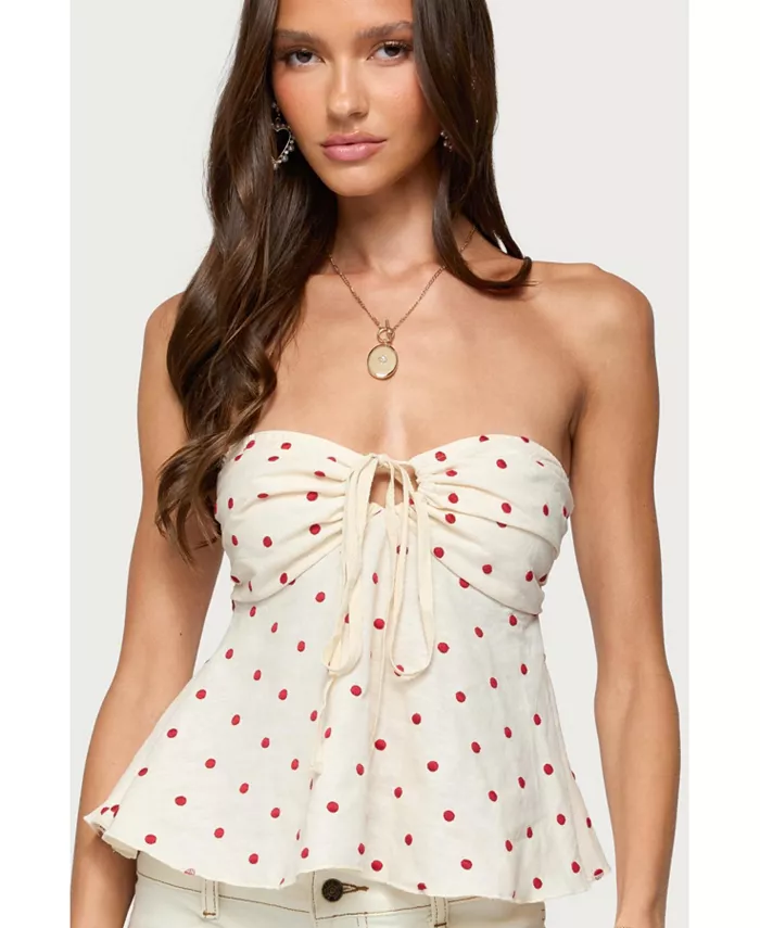 Женский топ-бэби-долл Izzey в горошек без бретелек Edikted, коричневый/бежевый
Женский топ-бэби-долл Izzey в горошек без бретелек Edikted, коричневый/бежевый