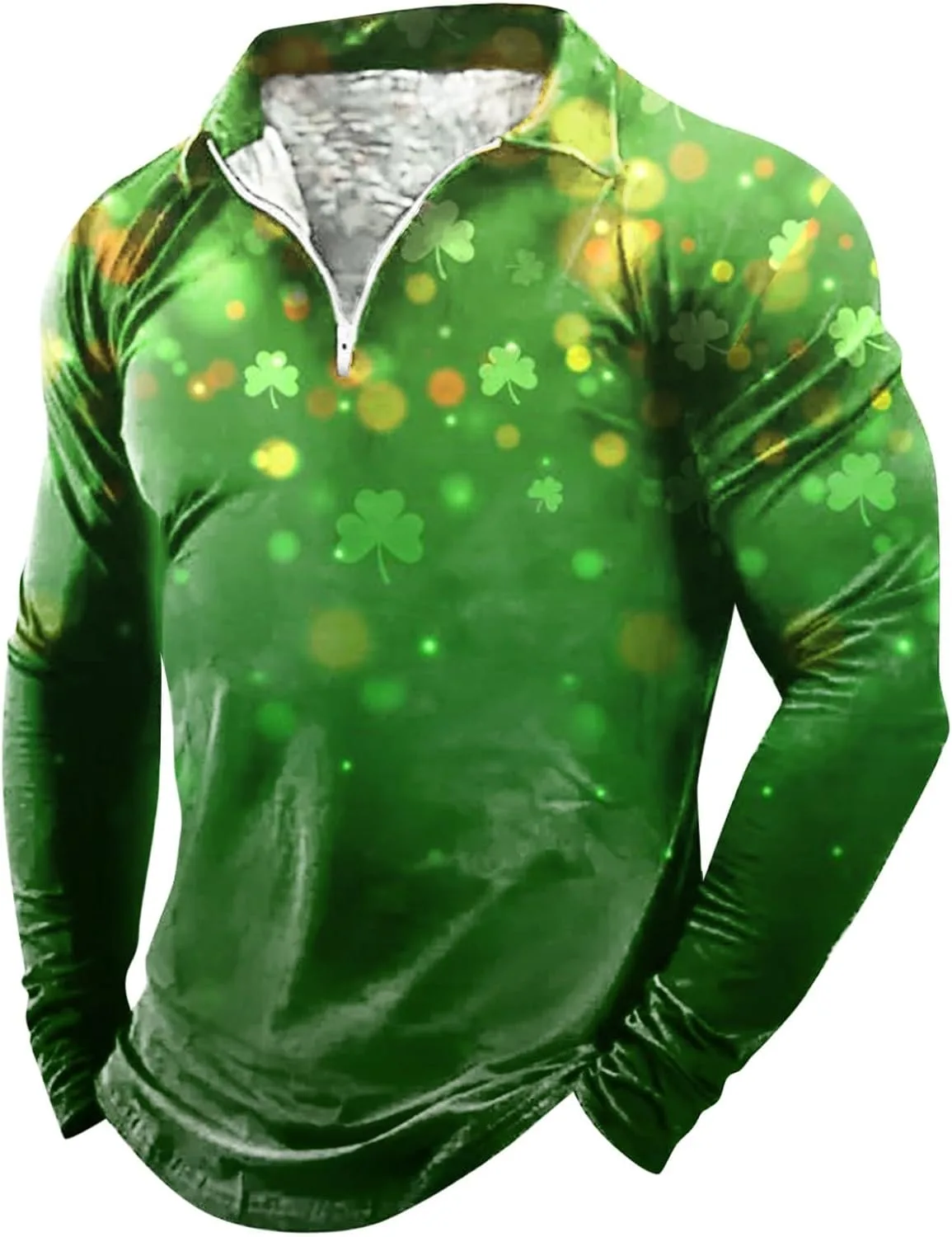 Футболка-поло мужская St. Patrick's Day с принтом клевера
Футболка-поло мужская St. Patrick's Day с принтом клевера