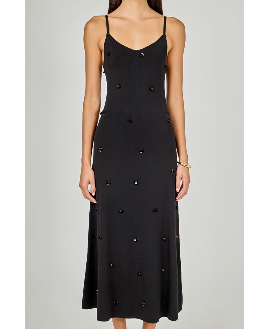 Женское вязаное платье миди с декором endless rose, Black
Женское вязаное платье миди с декором endless rose, Black