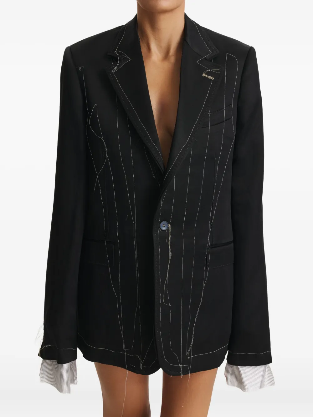 Блейзер AVVA с контрастной строчкой Cuanna, черный
Блейзер AVVA с контрастной строчкой Cuanna, черный