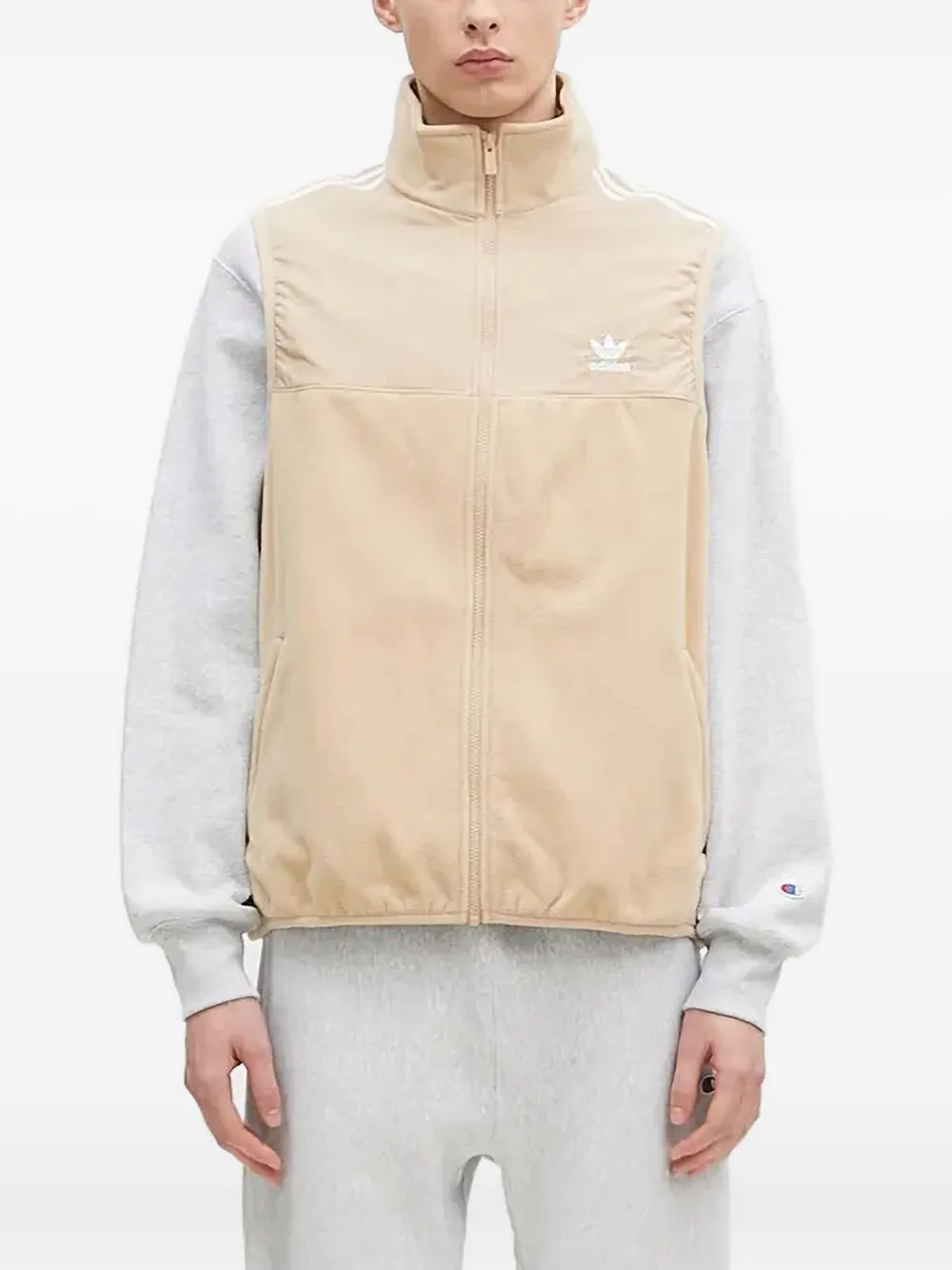 Жилет с вышитым логотипом Adidas, бежевый
Жилет с вышитым логотипом Adidas, бежевый