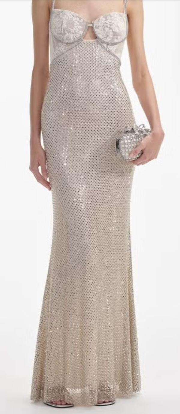 Макси-платье с пайетками в кремовом цвете Self-Portrait
Макси-платье с пайетками в кремовом цвете Self-Portrait