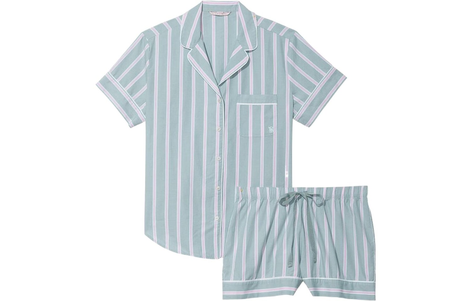 Женский пижамный комплект Victoria's Secret, Шалфейно-зеленые полосы
Женский пижамный комплект Victoria's Secret, Шалфейно-зеленые полосы