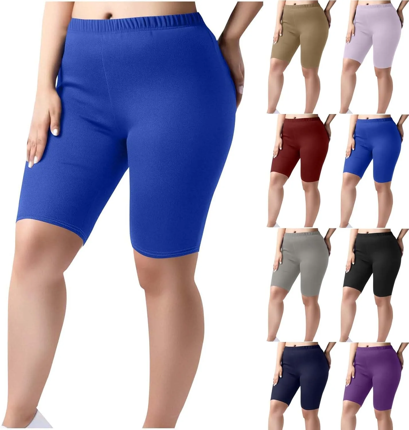 Бермуды для женщин Plus Size с высокой талией
Бермуды для женщин Plus Size с высокой талией