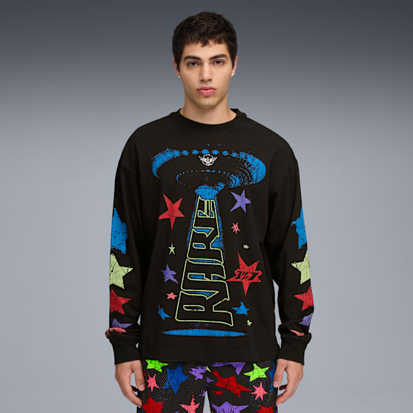 Мужская баскетбольная футболка с длинным рукавом Puma X Lamelo Ball Star Vision, черный
Мужская баскетбольная футболка с длинным рукавом Puma X Lamelo Ball Star Vision, черный