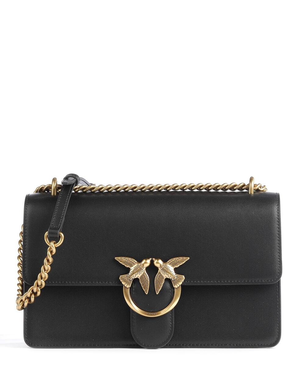 Сумка через плечо Love One Classic из мелкозернистой яловой кожи Pinko, черный 
Сумка через плечо Love One Classic из мелкозернистой яловой кожи Pinko, черный