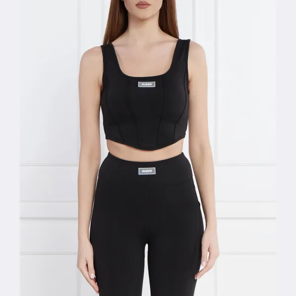 Укороченный топ Guess, черный
Укороченный топ Guess, черный