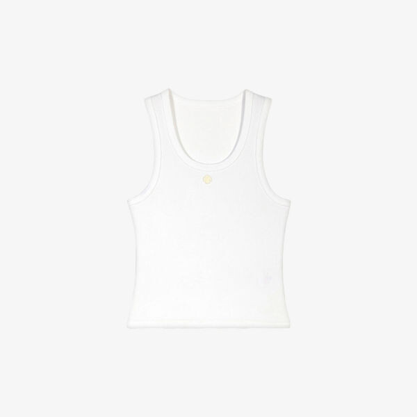 Жилет из эластичного хлопка в рубчик с вышитым логотипом Maje, цвет blanc
Жилет из эластичного хлопка в рубчик с вышитым логотипом Maje, цвет blanc