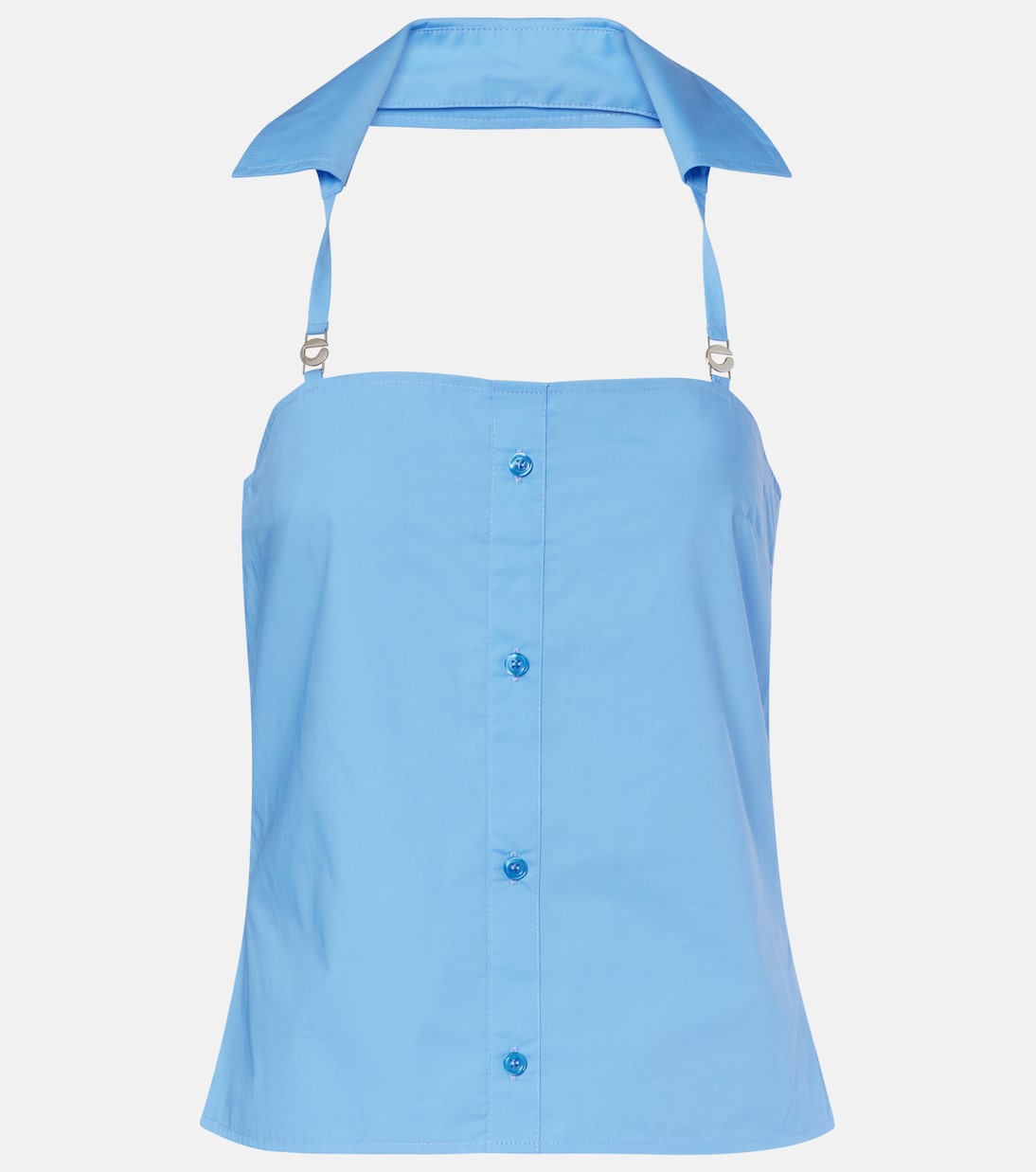 Хлопковая блузка с бретелькой-хомут Coperni, синий
Хлопковая блузка с бретелькой-хомут Coperni, синий