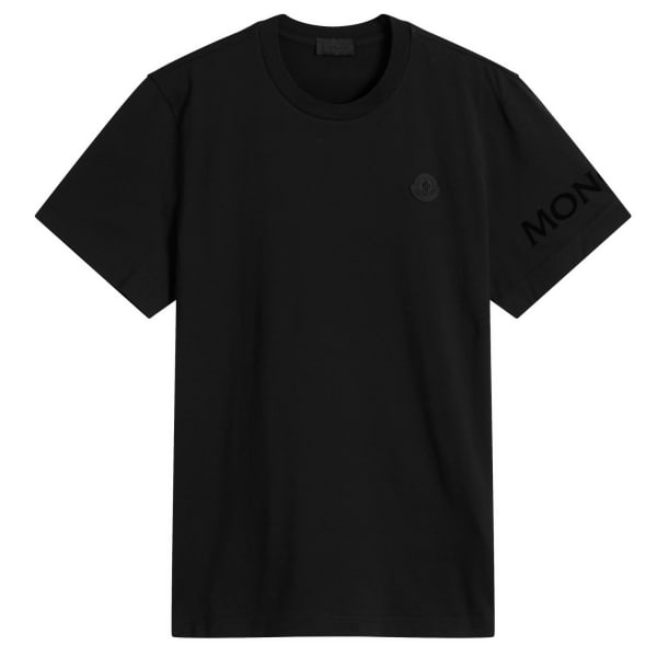 Футболка с коротким рукавом Moncler, черная 
Футболка с коротким рукавом Moncler, черная