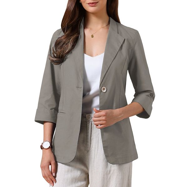 Летний женский блейзер casual 3/4 рукава из хлопка и льна Inspire Chic, Grey
Летний женский блейзер casual 3/4 рукава из хлопка и льна Inspire Chic, Grey