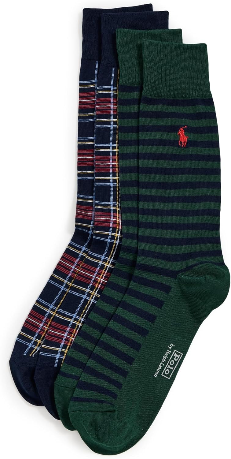 POLO RALPH LAUREN Мужские праздничные носки в клетку и полоску, 2 пары, Navy
POLO RALPH LAUREN Мужские праздничные носки в клетку и полоску, 2 пары, Navy