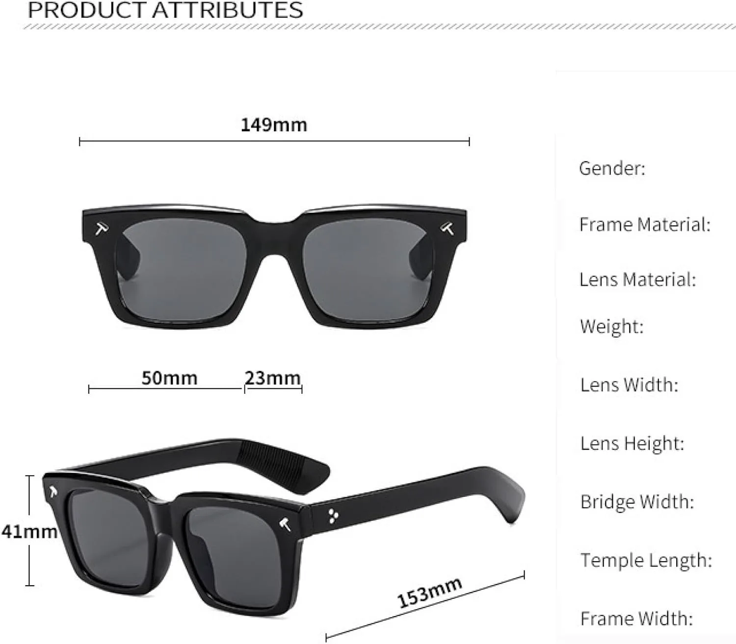 Ретро солнцезащитные очки для женщин, модные градиентные очки для мужчин, трендовые очки в стиле панк с заклепками, солнцезащитные очки UV400 TKKTLLT, Black
Ретро солнцезащитные очки для женщин, модные градиентные очки для мужчин, трендовые очки в стиле панк с заклепками, солнцезащитные очки UV400 TKKTLLT, Black