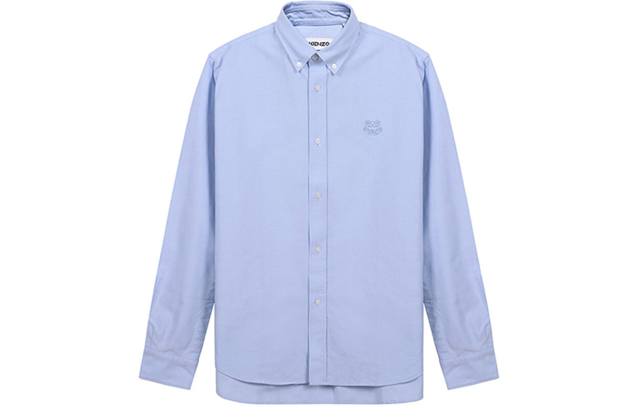 Классическая мужская рубашка с головой тигра светло-синего цвета Kenzo, светло-голубой
Классическая мужская рубашка с головой тигра светло-синего цвета Kenzo, светло-голубой