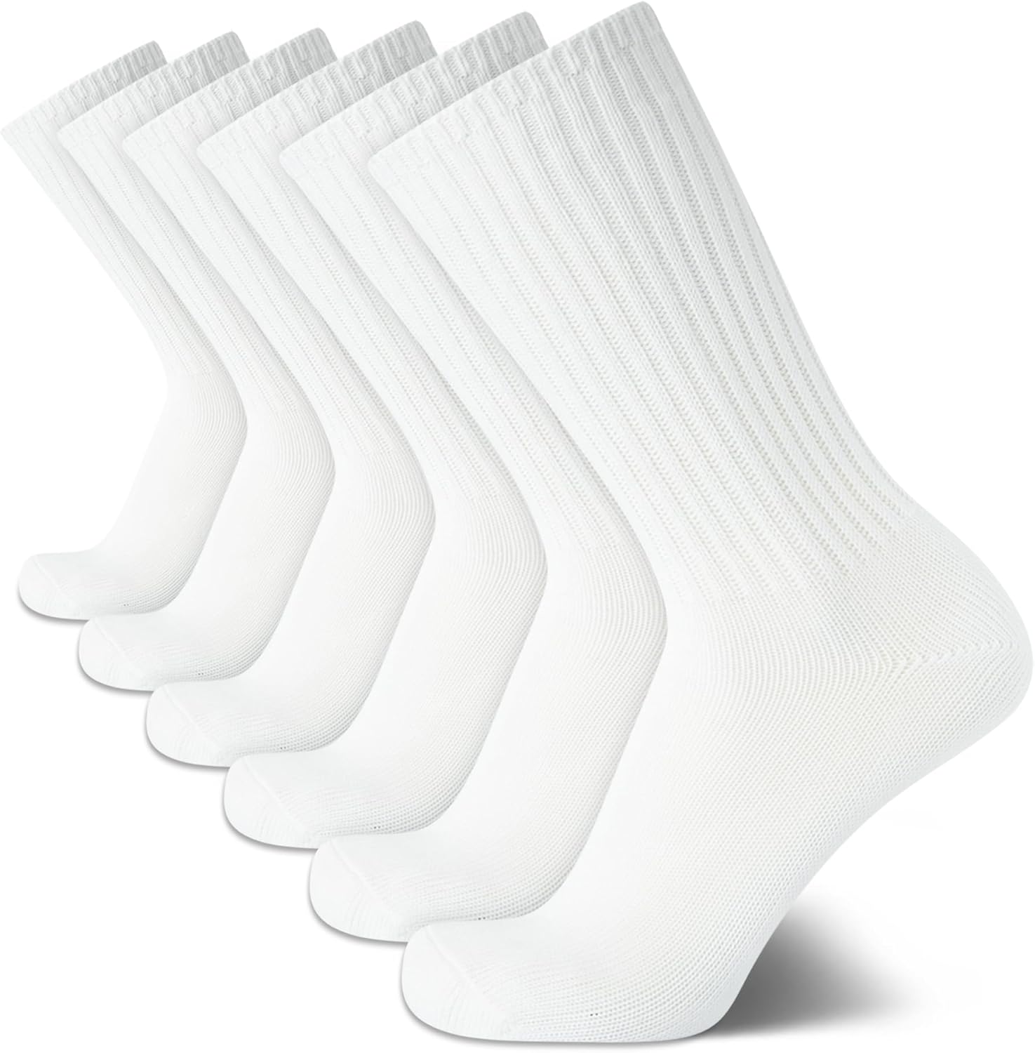 Мужские носки Calvin Klein Crew Socks - 6 пар легких хлопковых носков с влагоотводящей подкладкой и мягкой подошвой для мужчин, White
Мужские носки Calvin Klein Crew Socks - 6 пар легких хлопковых носков с влагоотводящей подкладкой и мягкой подошвой для мужчин, White