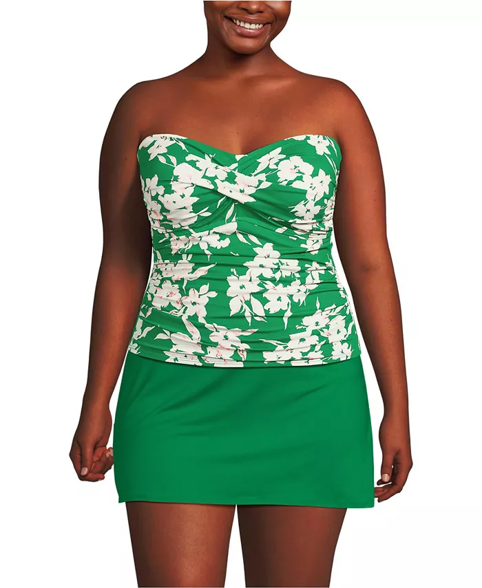 Женский топ-бандо танкини для купальника Lands' End, зеленый
Женский топ-бандо танкини для купальника Lands' End, зеленый