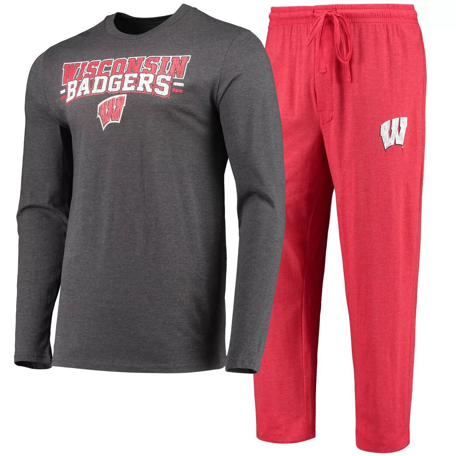 Мужская футболка Concepts Sport Red/Heared Charcoal Wisconsin Badgers Meter с длинными рукавами и брюки, комплект для сна
Мужская футболка Concepts Sport Red/Heared Charcoal Wisconsin Badgers Meter с длинными рукавами и брюки, комплект для сна