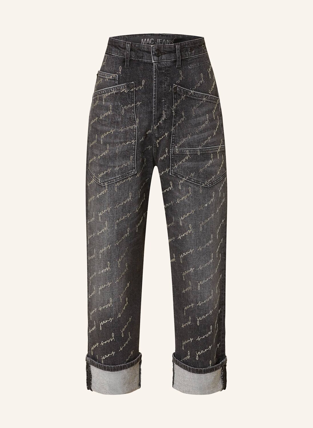 Джинсы-Бойфренды мешковатые с драгоценными камнями Mac, серый
Джинсы-Бойфренды мешковатые с драгоценными камнями Mac, серый