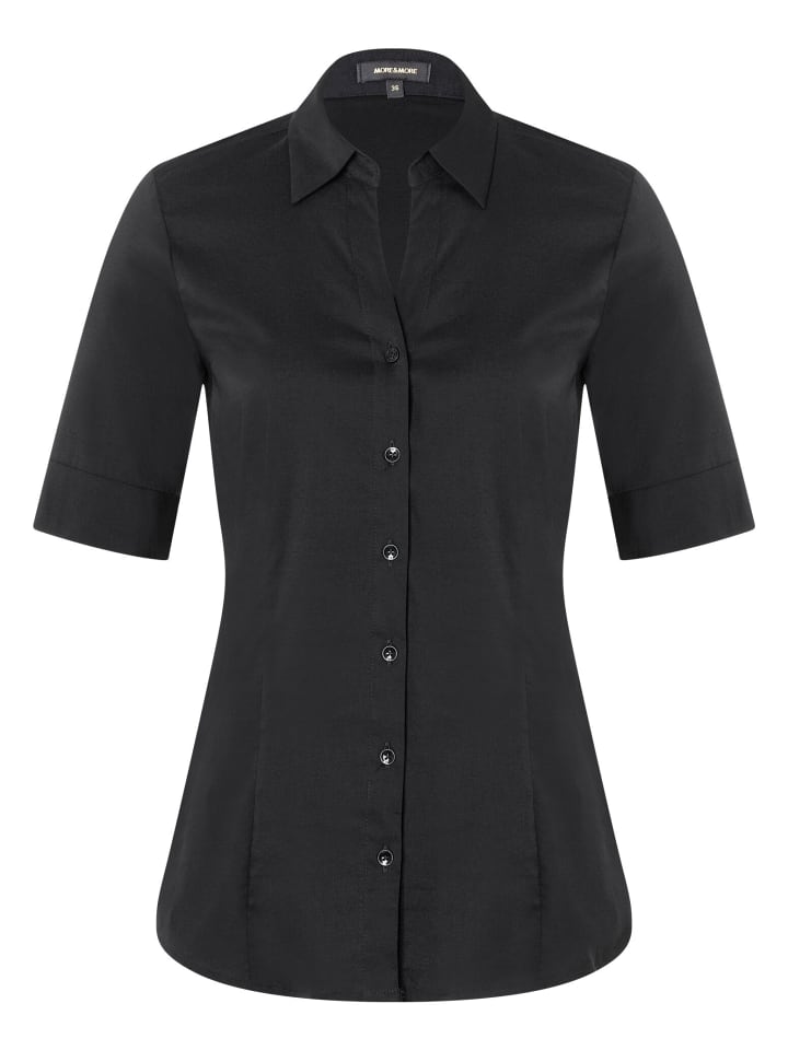 Блузка из хлопкового эластана черного цвета More & More
Блузка из хлопкового эластана черного цвета More & More