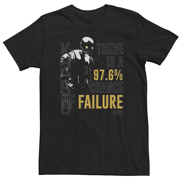Футболка с принтом Big & tall Rouge One K-2SO Chance of Failure Star Wars
Футболка с принтом Big & tall Rouge One K-2SO Chance of Failure Star Wars