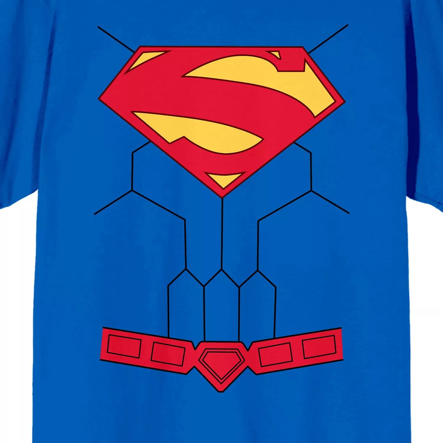 Мужская футболка с гербом Супермена и поясом Licensed Character 
Мужская футболка с гербом Супермена и поясом Licensed Character