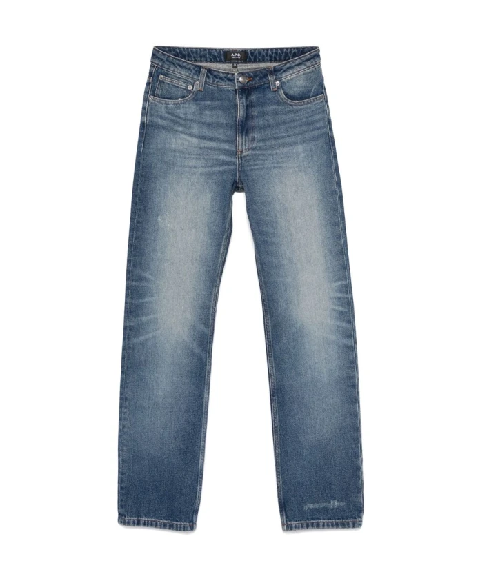 Классические джинсы с высокой посадкой и пятью карманами, цвета индиго. A.P.C., синий
Классические джинсы с высокой посадкой и пятью карманами, цвета индиго. A.P.C., синий