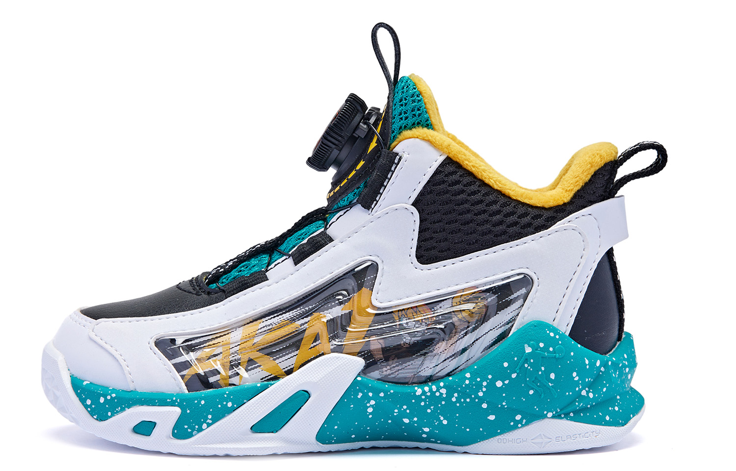 Детские противоскользящие беговые кроссовки Черный/Керамический Зеленый Эмаль для детей 3-7 лет QIAODAN 
Детские противоскользящие беговые кроссовки Черный/Керамический Зеленый Эмаль для детей 3-7 лет QIAODAN