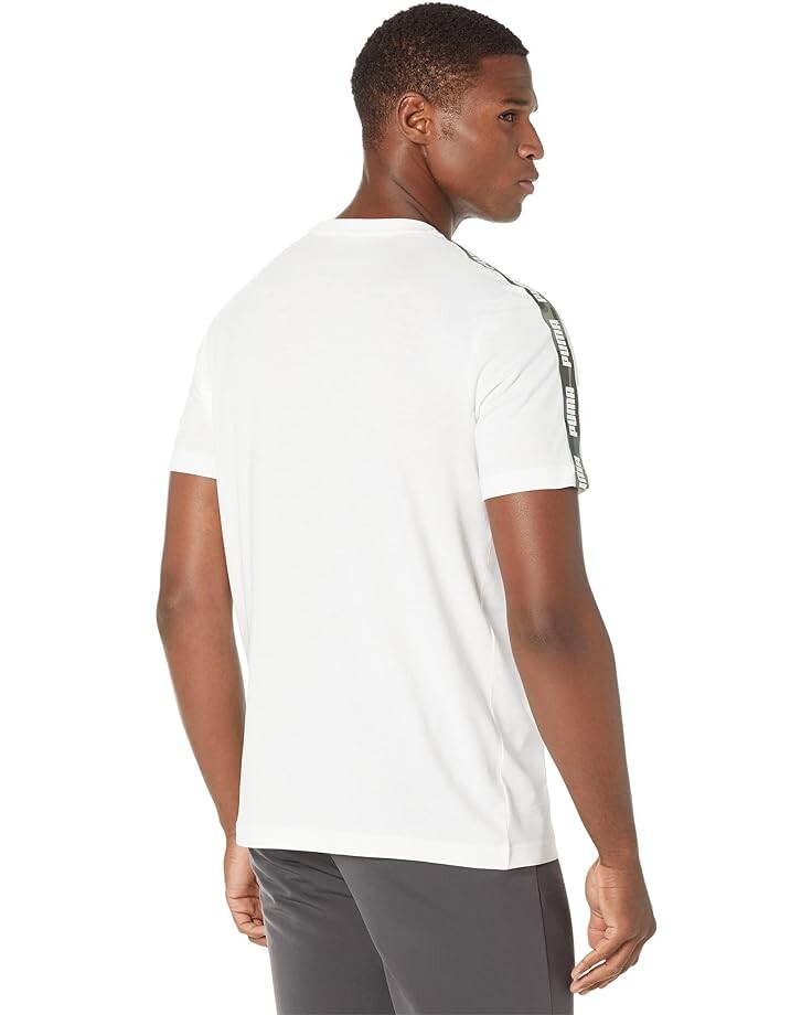 Футболка PUMA Repetition Tape Tee, цвет Puma White/Green Camo 
Футболка PUMA Repetition Tape Tee, цвет Puma White/Green Camo