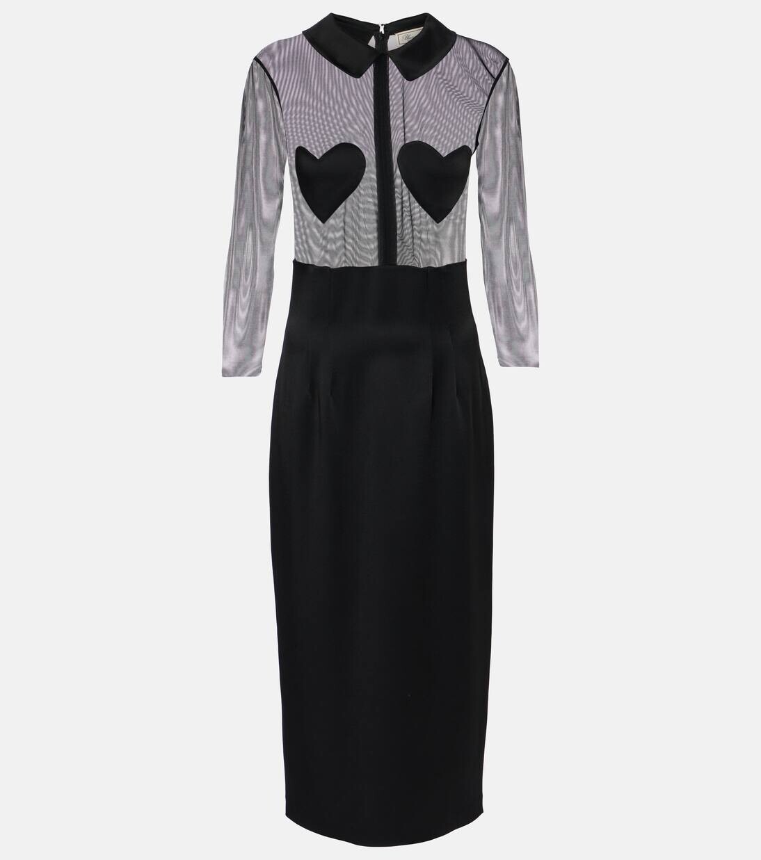Платье миди из сетки и атласа Blumarine, черный
Платье миди из сетки и атласа Blumarine, черный