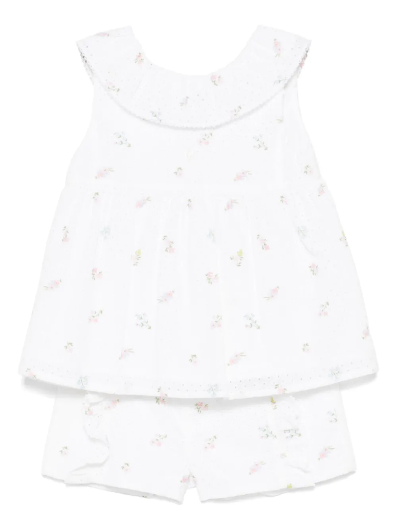 Комплект из платья и шортов с английской вышивкой Patachou, белый
Комплект из платья и шортов с английской вышивкой Patachou, белый