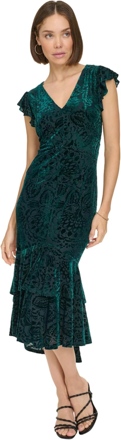 Женское платье Tommy Hilfiger с рукавами-крылышками, оборками и завышенной талией, Hunter
Женское платье Tommy Hilfiger с рукавами-крылышками, оборками и завышенной талией, Hunter